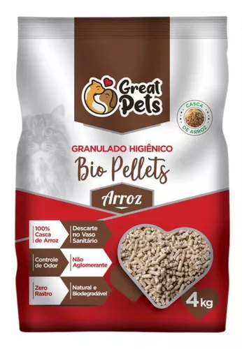 GRANULADO HIGIENICO PARA GATO BIO PELLETS ARROZ