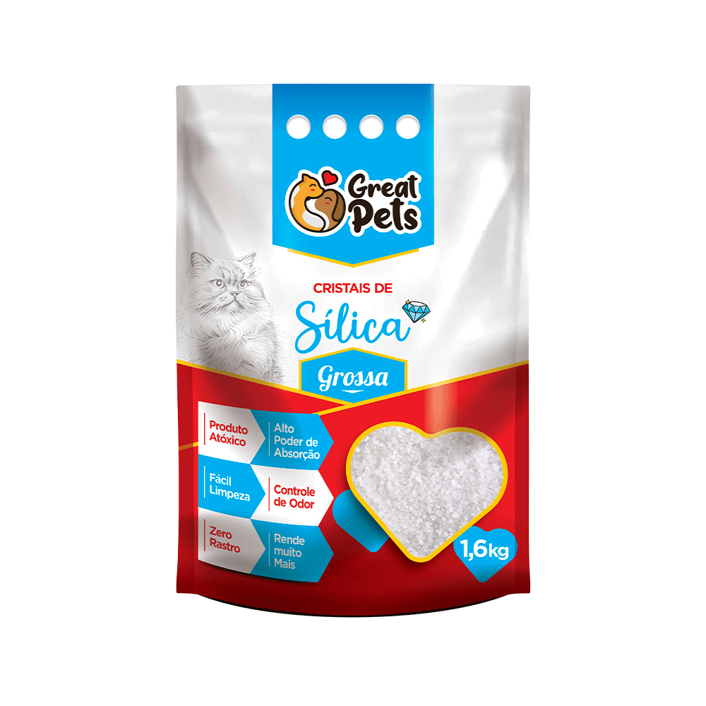 CRISTAL PARA GATO SILICA GREAT PETS GRUESA