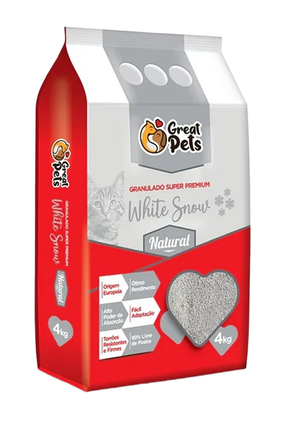 GRANULADO PARA GATOS WHITE SNOW NATURAL  GREAT PETS