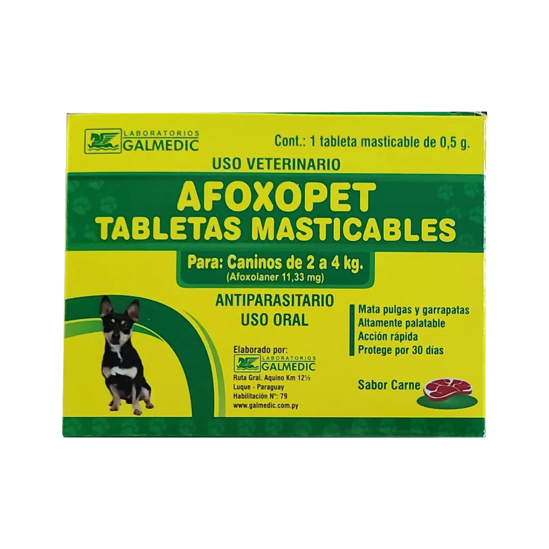 AFOXOPET 2 A 4KG 1 COMPRIMIDO
