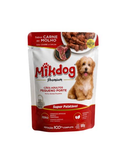 SACHET MIKDOG PREMIUM ADULTO RAZA PEQUEÑA CARNE 