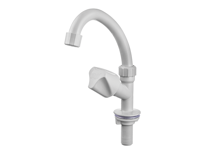 CANILLA CON PICO ALTO LAVATORIO TIPO MOSTRADOR MOVIBLE GRIS CLARO 1/2" 2851