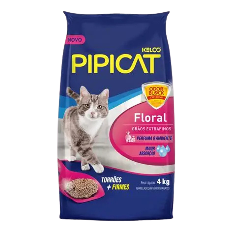 ARENA PARA GATOS PIPICAT FLORAL 4KG