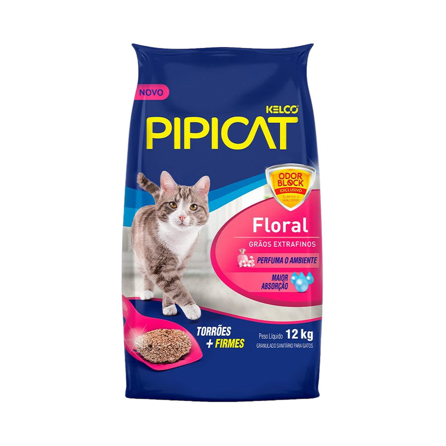 ARENA PARA GATOS PIPICAT FLORAL 12KG