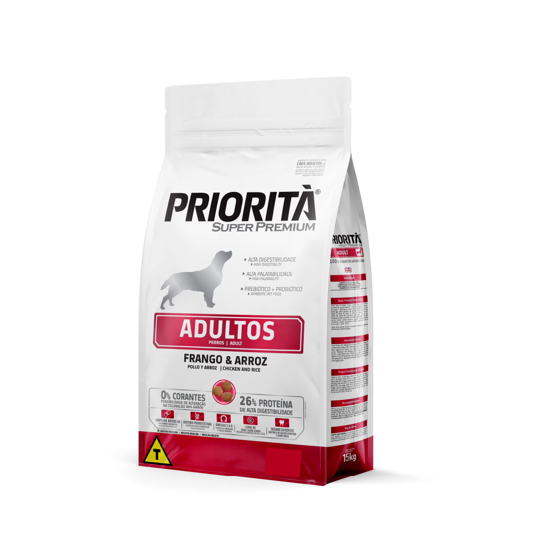 BALANCEADO PRIORITA SUPER PREMIUM PERRO ADULTO 26% 1KG POLLO/ARROZ