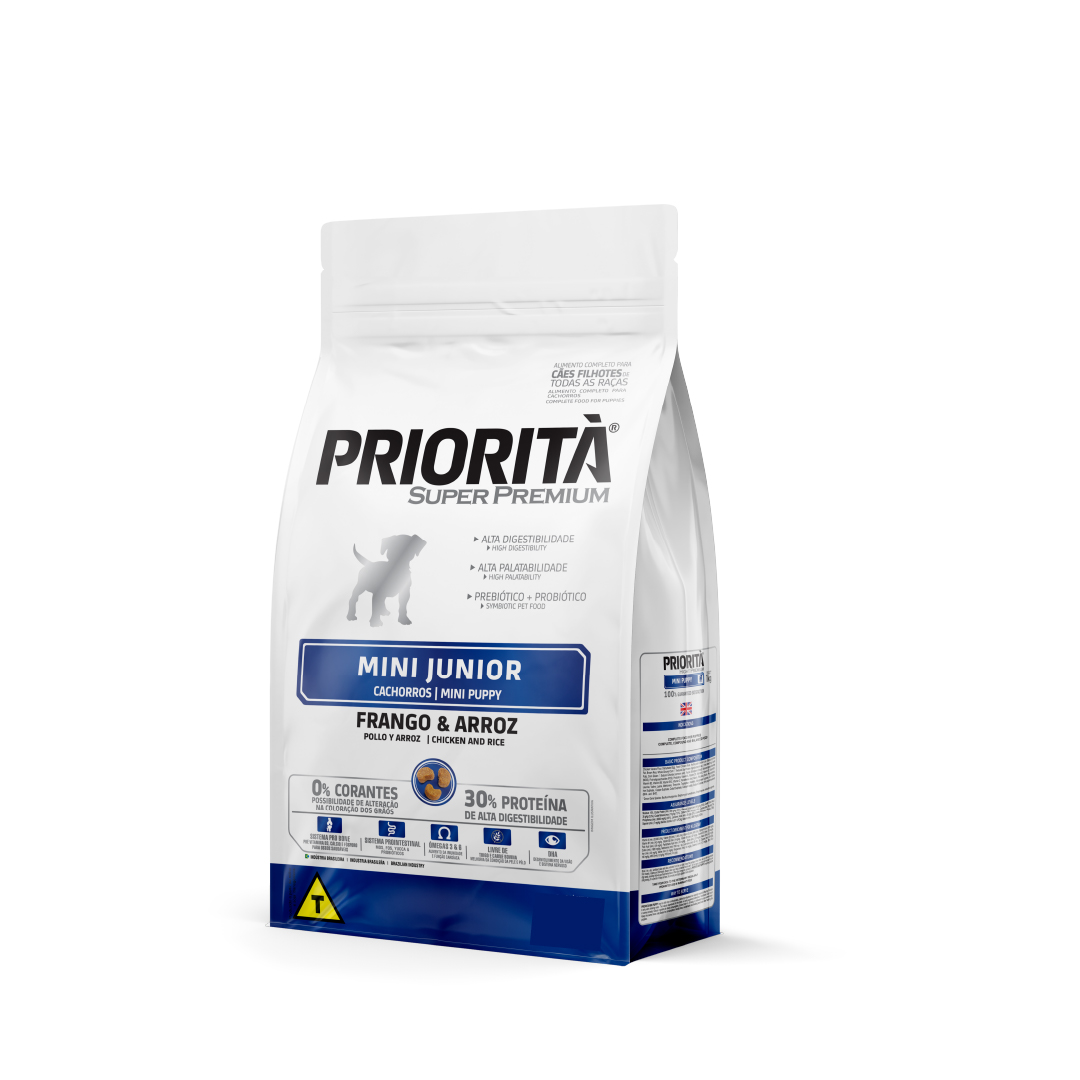 BALANCEADO PRIORITA SUPER PREMIUM PERRO MINI JUNIOR 30% 10.1KG POLLO/ARROZ