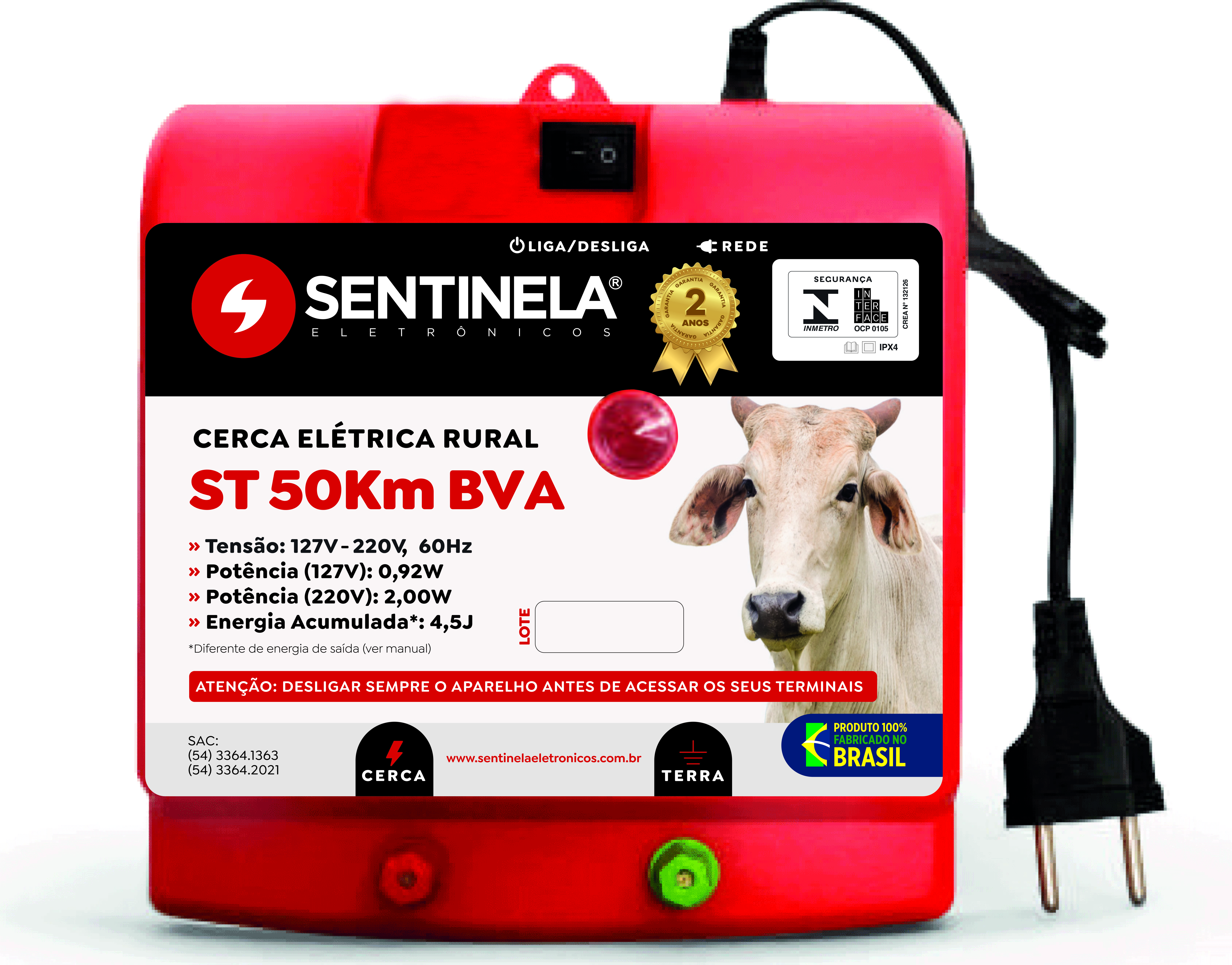 ELECTRIFICADOR SENTINELA MODELO 50.000 LUZ