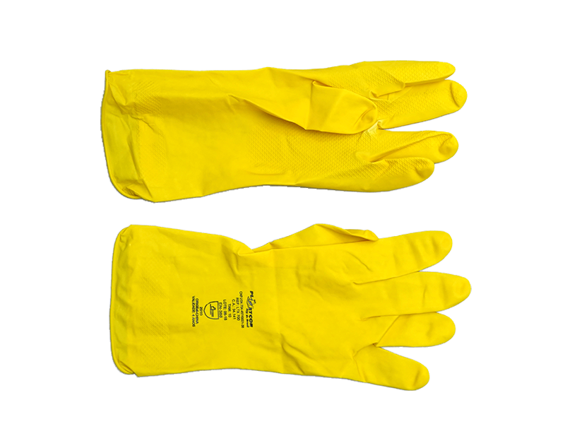 GUANTE LATEX AMARILLO FLOCADO Nº10