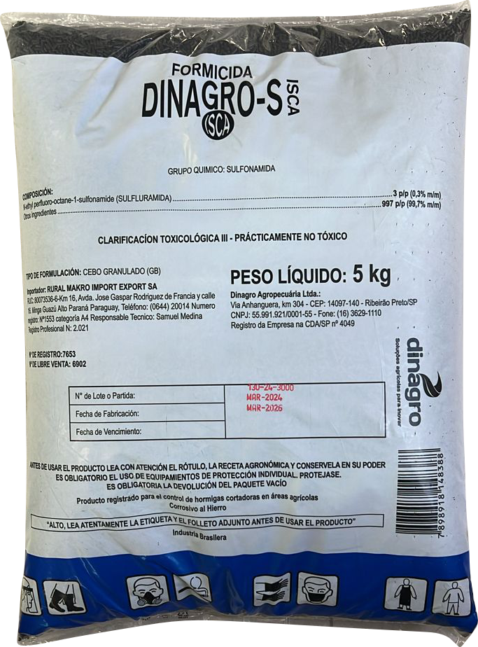 ISCA HORMIGUICIDA GRANULADO TRADICIONAL 5 KG DINAGRO