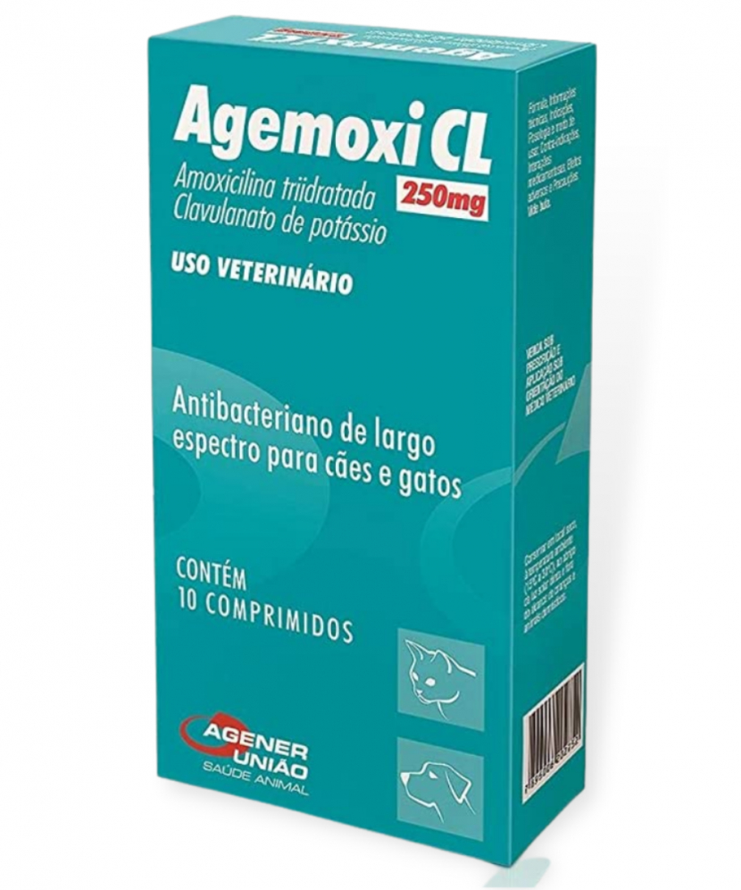 AGEMOXI CL AMOXICILINA + CLAVULANATO DE POTASIO 250MG 10 COMPRIMIDOS 