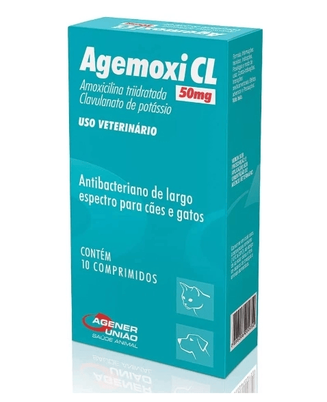 AGEMOXI CL AMOXICILINA + CLAVULANATO DE POTASIO 50MG 10 COMPRIMIDOS 