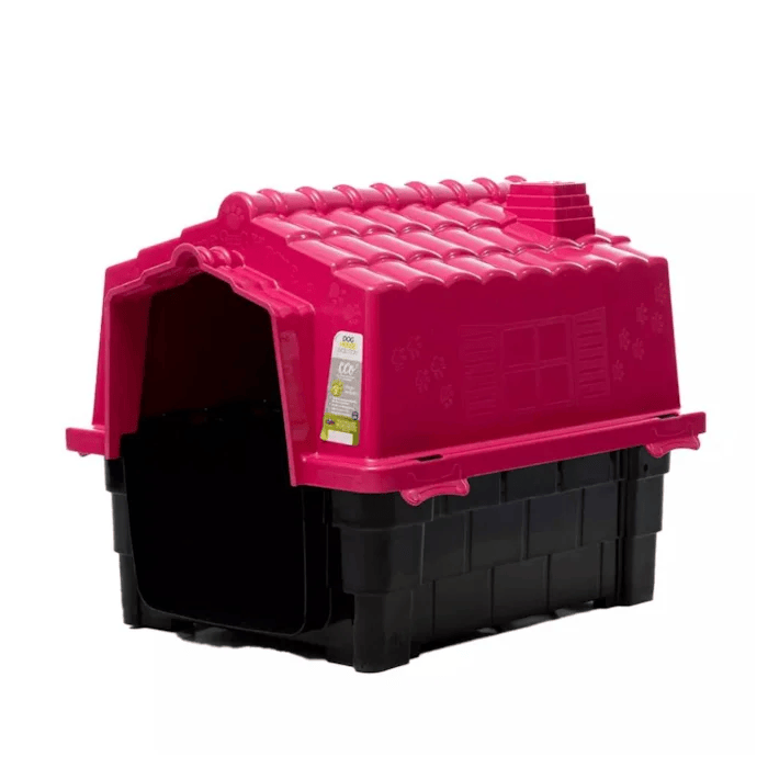 CASA PLASTICA P/PERRO ECO DOG HOUSE EVOLUTION Nº1 ROSA