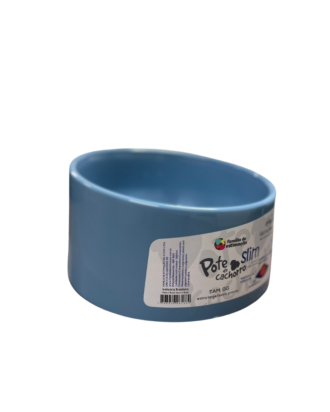COMEDERO/BEBEDERO PERRO SLIM MEDIANO AZUL
