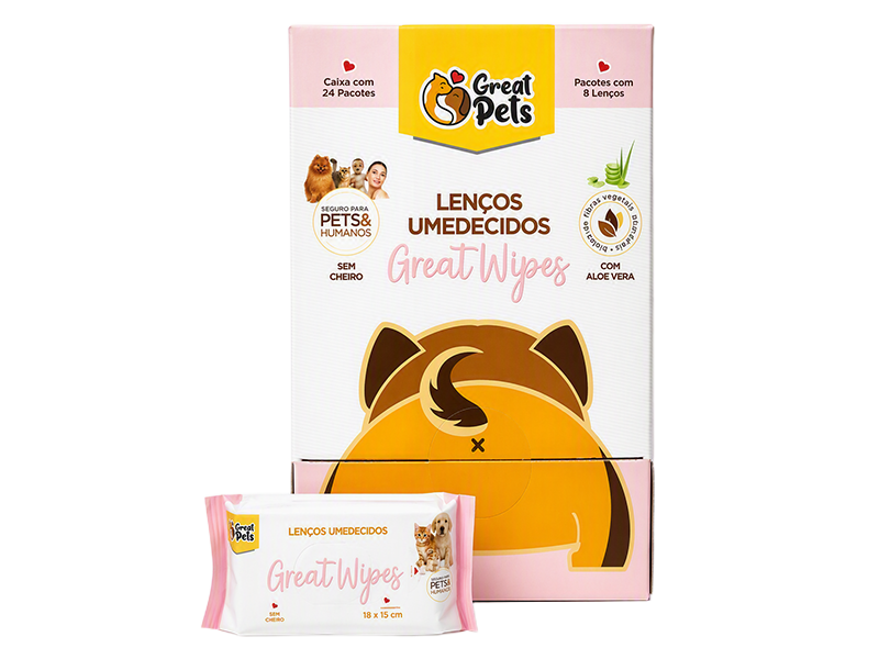 TOALLITAS HUMEDAS C/ 8 15X15CM GREAT PETS