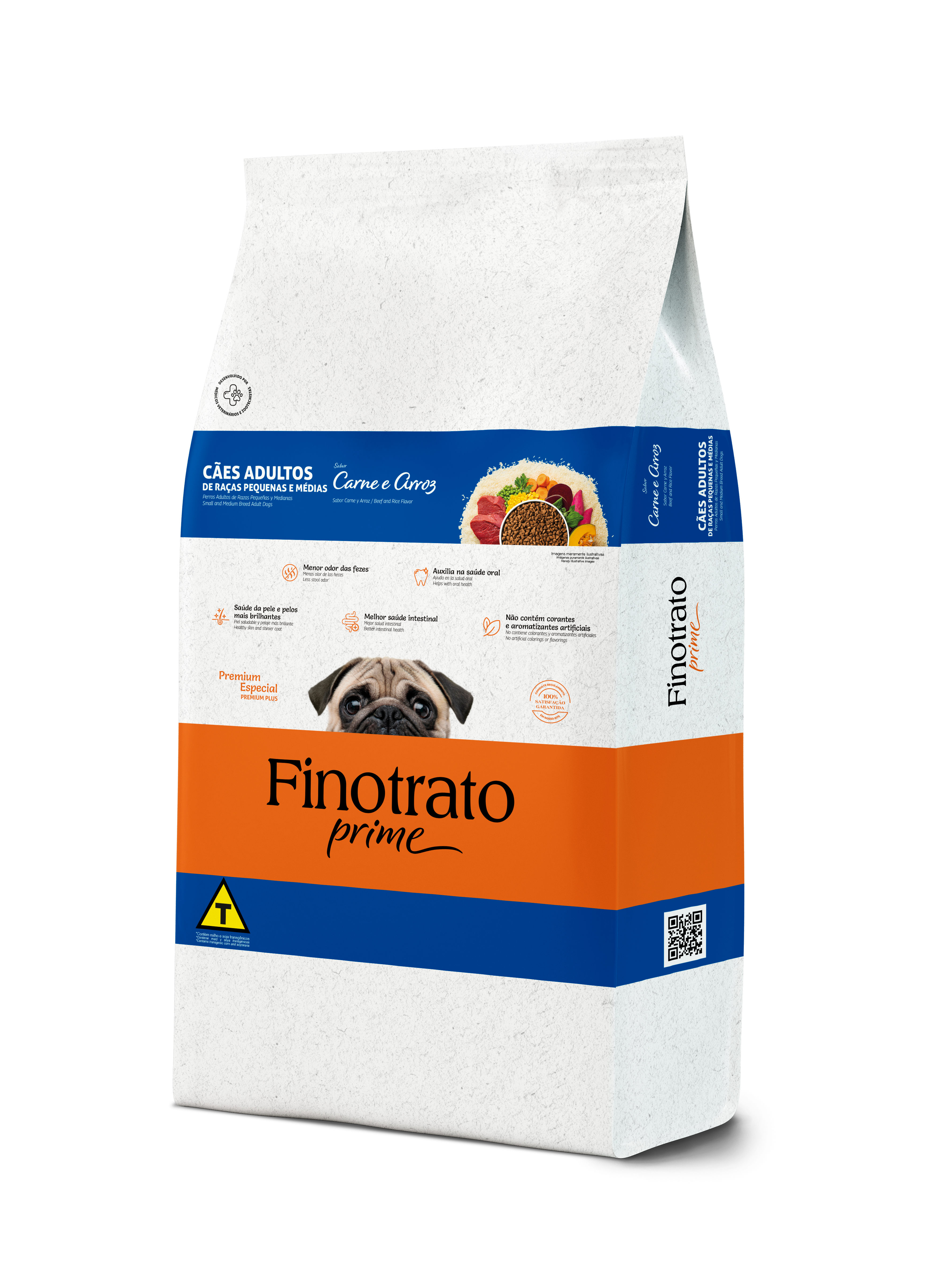 BALANCEADO FINOTRATO PRIME ADULTO RAZAS PEQUEÑA Y MEDIO CARNE Y ARROZ 15KG