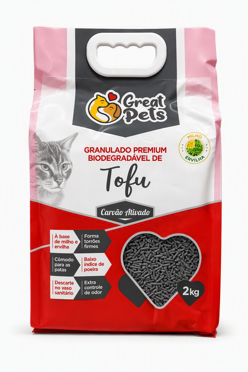 GRANULADO HIGIENICO BIODEGRADABLE P/GATO DE TOFU CARBON 2KG 