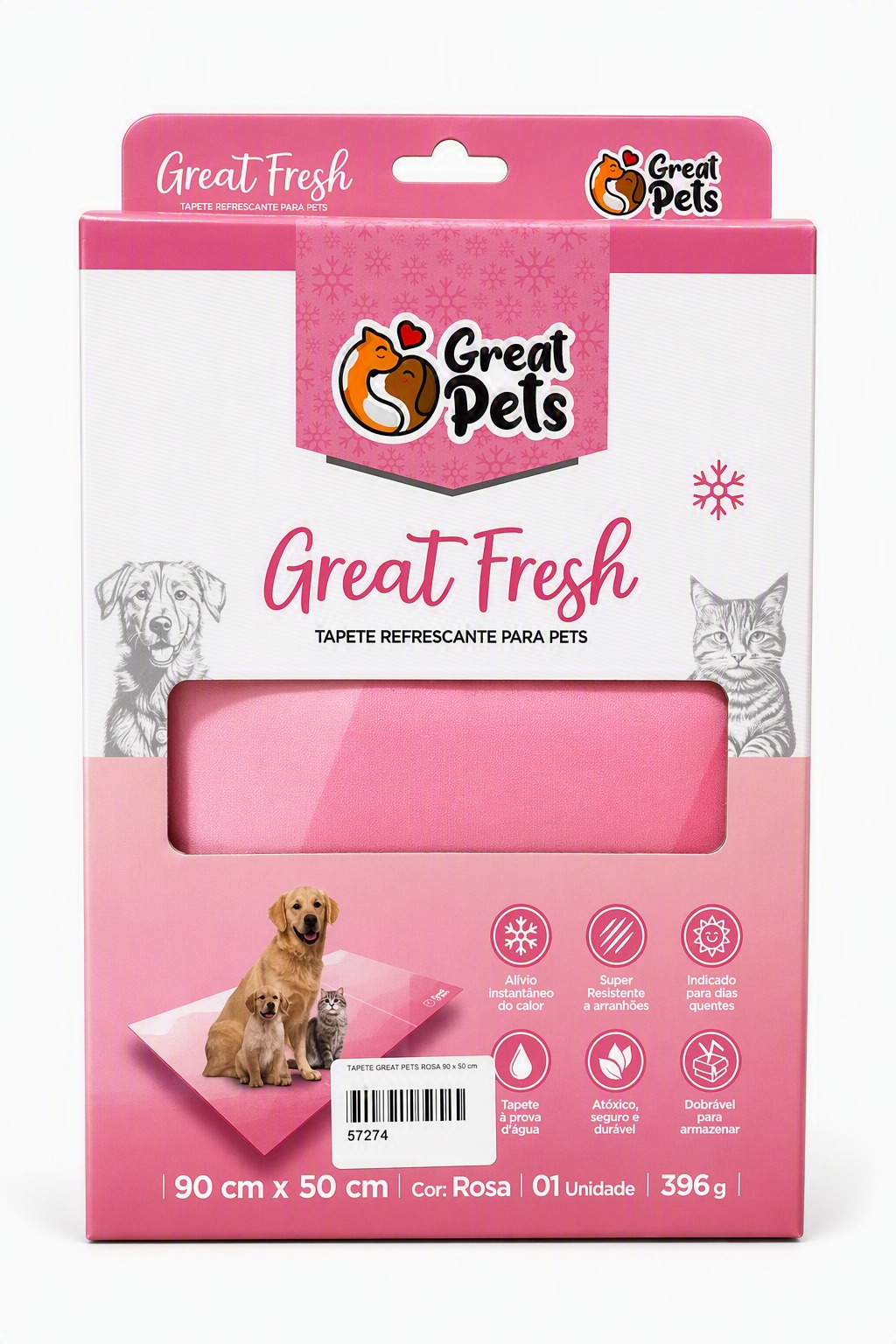 TAPETE FRIO GREAT FRESH ROSA 