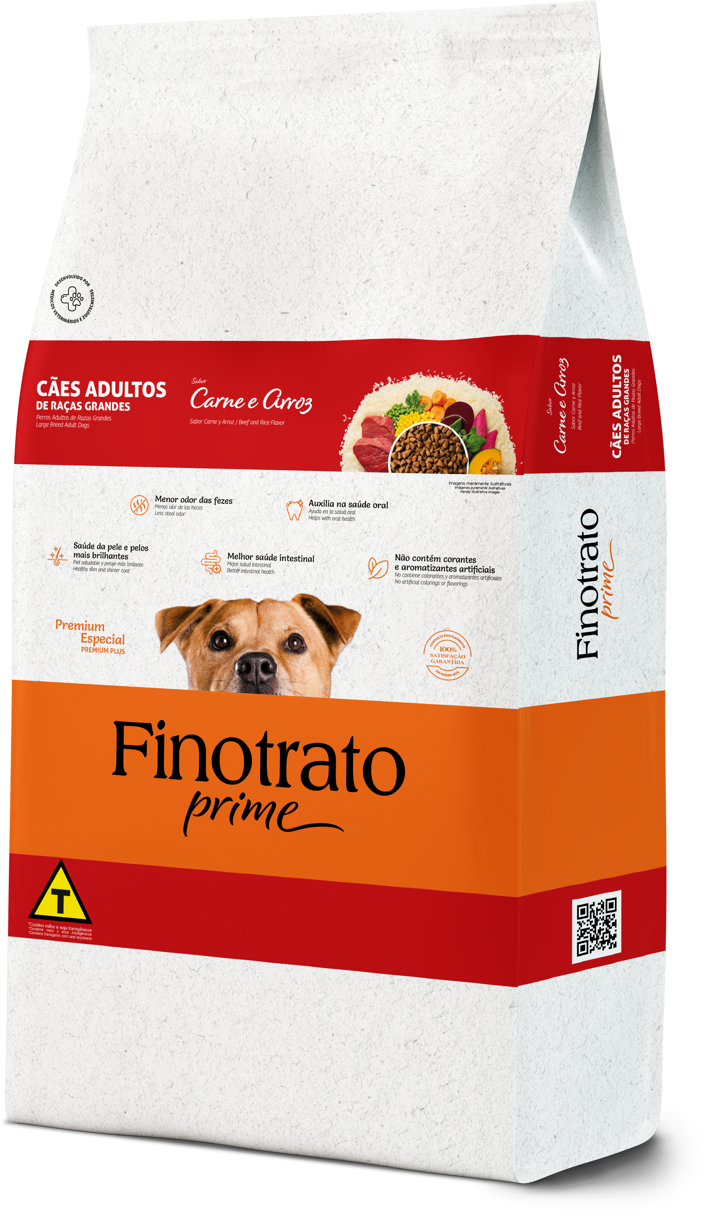 BALANCEADO FINOTRATO PRIME ADULTO RAZAS GRANDES CARNE/ARROZ 15KG